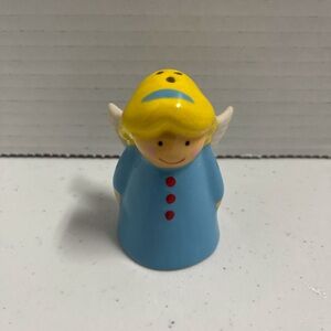 Cracker Barrel Blue and Yellow Angel Salt Shaker -H